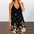 thumbnail image 5 of Women Dresses Plus Leisure Dresses Printed Loose Printed Sleeveless Round neck Sexy Fashion Dresses Black Trendy Skirt Size M, 5 of 8