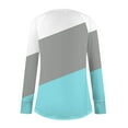 thumbnail image 6 of Women's Casual Print Long Sleeve Round Neck Blouse Tops Shirts Tees Solid Color Loose Fit Comfortable Daily Wear Business Office Vacation Outfits Fashion Essential Gift for Ladies, 6 of 9