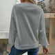 thumbnail image 5 of Sudadera con cremallera,Blusa informal de poliéster con cuello en V y mangas largas con cordones para mujer, corte holgado para uso diario, sopatenor, 5 of 9