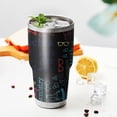 thumbnail image 3 of 30oz Math Equations Academic Subjects Black Pattern Tumblers Stainless Steel Tumbler with Lid and Straw,Vacuum Insulated Double Wall Travel Tumbler Cups Mug with Cleaning Brush for Coffee,Tea, 3 of 7