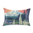 thumbnail image 7 of Yayeee Pillowcase Standard Size Set of 2 Satin Wrinkle Resistant Pillow Case, Floral Mountain, 7 of 7