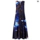 thumbnail image 4 of Qarigey Vestido de mujer Estampado estrellado Ropa de verano Algodón Sin mangas Estampado maxi Vestido de verano Vestidos negro M, 4 of 5