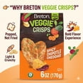 thumbnail image 3 of Breton Veggie Crisps Spicy Chipotle Cheddar, 2-Pack – Popped Not Fried, Gluten-Free Vegetable Chips made with Yellow Peas, Beets, and Sweet Potato, 3 of 8