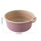 thumbnail image 3 of Colador de doble drenaje para cocina, colador de frutas y verduras, cesta de lavado y almacenamiento multifuncional, accesorios de limpieza de cocina, canasta de goteo de doble capa morada, 3 of 7