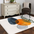 thumbnail image 4 of Area Rugs for Living Room 4x6 Ft, Boho Non Slip Area Rugs for Kitchen Bedroom Entryway, Middle Century Abstract Modern Geometric Leaf Washable Carpet Runner Rug Floor Mats for Bedroom Home Decor, 4 of 9