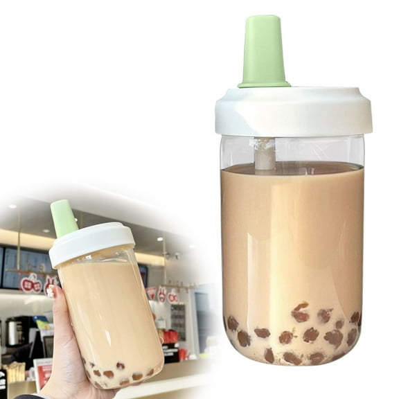 Kitchenware Clearance Sale, Pearl Milk Tea Straw Cup Green A Travel Cup Milk Tea Cup and Large Capacity Wide Mouth Family, 1X Pearl Milk Tea Straw Cup, By Relocy