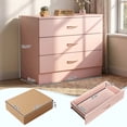 thumbnail image 3 of Ktaxon 3-Drawer Dresser Pink with Metal Handles Bedside Night Stand Bedroom, Pink, 3 of 11