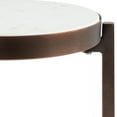 Kate and Laurel Aguilar Modern Round Drink Table, 9 x 9 x 23, White and ...