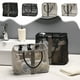 thumbnail image 1 of Neceser de Malla Portátil, Organizador de Almacenamiento, Bolsa de Baño de Mano - Bolsa de Playa de Malla de Poliéster Negra - Neceser para Artículos de Aseo - 26 X 25 X 16 Cm - Ligera y Transpirable, 1 of 6