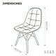 thumbnail image 5 of Juego De Sillas Estilo Eames De Botones Para Comedor Oficina Gris Mirel GN-PUEC01, 5 of 8