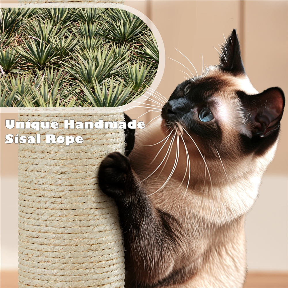 Yaheetech 53.9" Cat Tree with Double Condos, Gray photo 2