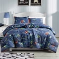 thumbnail image 1 of Wellco 4 Piece All Season Bedding Comforter Set, Ultra Soft Polyester Elegant Bedding Comforters——Navy with Game Console, 1 of 6