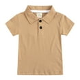 thumbnail image 3 of Hiijoy Infant Boys Outfits Cotton Solid Short Sleeve Polo Short Shorts Set, Sizes 12-24M, 3 of 8