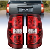 Nilight Taillight Assembly Compatible With 2007 2008 2009 2010 2011 2012 2013 2014 Chevy Chevrolet Tahoe Suburban Tail Lights Rear Lamps Replacement Driver and Passenger Side Red