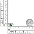 thumbnail image 6 of Gem Stone King 925 Sterling Silver Tourmaline Green Mystic Topaz and Swiss Blue Topaz Engagement Ring for Women | 1.20 Cttw | Oval 7X5MM | Gemstone November Birthstone | Size 6, 6 of 6