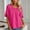 Hot Pink, variant on Womens Summer T Shirts Trendy Chiffon Solid Color Pleated Crew Neck Short Sleeve Tops Casual Relaxed Fit Workout Tee Blouses