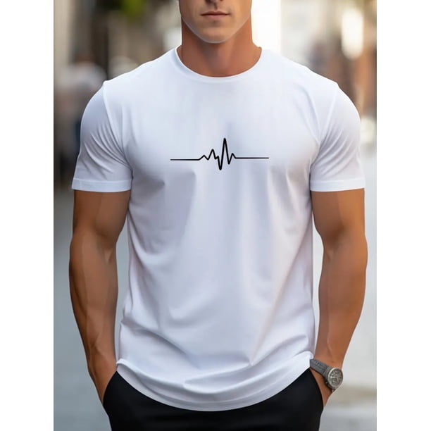 Men's Casual Fashion Trendy Round Neck Letter Pattern Trump Short Sleeve T-Shirt