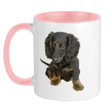 

CafePress - Long Hair Brindle Dachshund Puppy - Ceramic Coffee Tea Novelty Mug Cup 11 oz