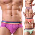 thumbnail image 4 of Amocece Sexy hombres calzoncillos ropa interior pantalones cortos convexo bulto bolsa baja cintura calzoncillospangjing, 4 of 4
