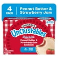 thumbnail image 3 of Smucker’s Uncrustables Peanut Butter & Strawberry Jam Sandwiches, 4 Count, 2 oz Each, Frozen, 3 of 12