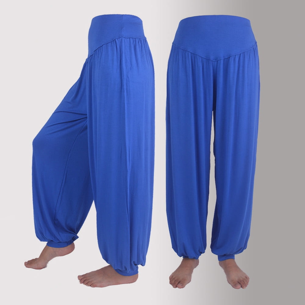 Modal Cotton Woman Soft Yoga Sports Dance Harem Capri Pants Comfy Casual  Solid