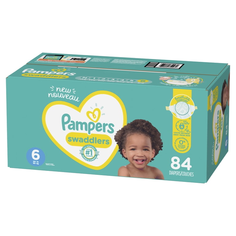 Pampers Swaddlers Diapers, Soft and Absorbent, Size 6, 84 ct