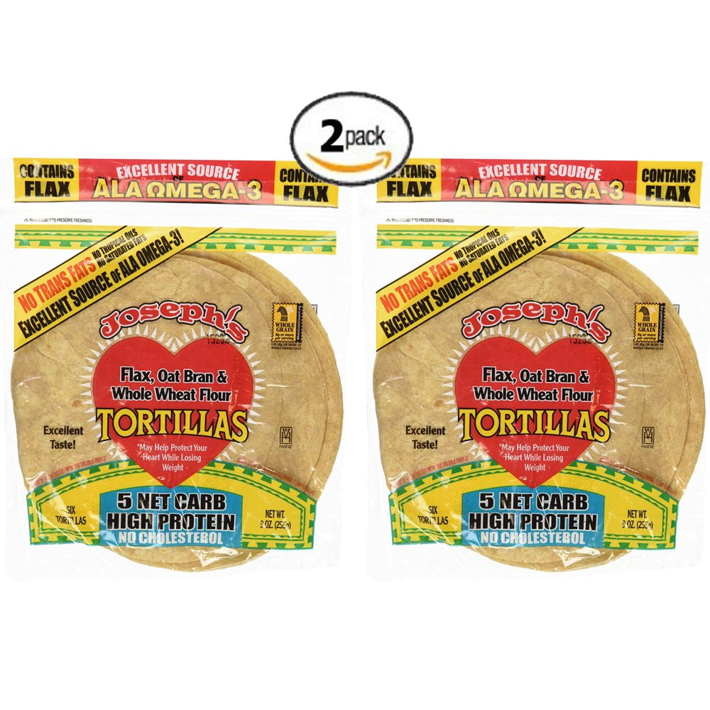 Joseph's Reduced Carb/Flax, Oat Bran & Whole Wheat Tortillas (2 Pack