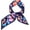 Mg-bl-204, variant on Long Skinny Scarf for Women - 59" Silk-Like Twill, Navy Blue Paisley Print, Hair Scarf & Wrap