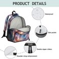 thumbnail image 4 of Colorful Starry Sky and Universe Backpack for School, Cute School Bag with Adjustable Shoulder Straps and Padded Back, 13.8"x11.4"x6", 4 of 5