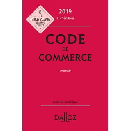 Code de commerce 2019, annoté - eBook