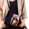 thumbnail image 4 of HELLHERO Heart-Shaped Red Ribbon Pattern Breast Cancer Theme Double-layer Shoulder Bags 2 Zippers for Daily Use, 4 of 7