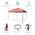 thumbnail image 5 of Best Choice Products 10x10ft Easy Setup Pop Up Canopy w/ 1-Button Setup, Wheeled Case, 4 Weight Bags - Patriot Edition, 5 of 10