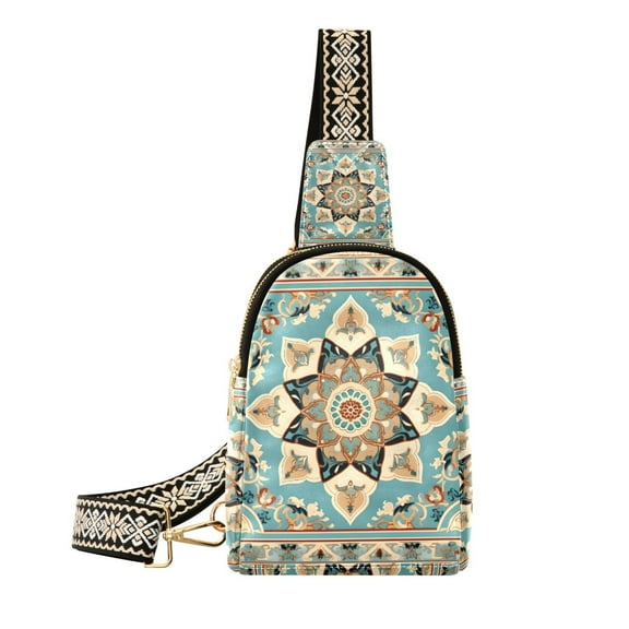 Mandala and Boho Pattern Crossbody Bags Backpack Chest Bag Shoulder Bag Waist Bag for Outdoor Travel Hiking Fitness Cycling