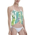 thumbnail image 4 of Kll Cartoon Cactus Print Women'S Sarong Coverups Short Bathing Suit Wrap Skirt Beach Wrap Swimsuit Cover Ups, 4 of 7