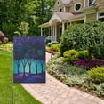 thumbnail image 2 of Yayeee Garden Flag 12" x 18" Double Sided Outdoor Yard Lawn Holiday Decorations, Purple Moonlight Forest, 2 of 6