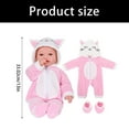thumbnail image 3 of Designs Romper Suit For Reborns Dolls 17Inch Doll Clothing Machine Washable Polyester Fabric Girl Dolls Accessory, 3 of 8
