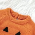 thumbnail image 3 of Baby Boy Girl Halloween Outfits Newborn Pumpkin Knitted Romper Fall Winter Bubble Sweater Bodysuit Jumpsuit Cute One Piece Clothes, 3 of 7