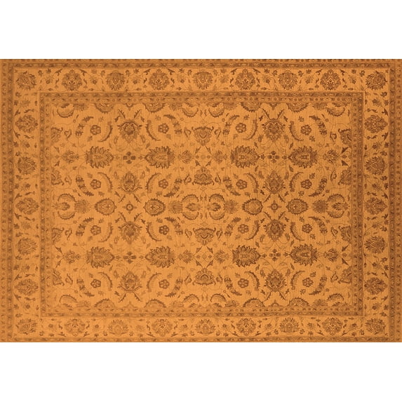 Ahgly Company Indoor Rectangle Oriental Orange Traditional Area Rugs, 8' x 12'