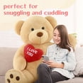 thumbnail image 6 of MaoGoLan 5ft Big Teddy Bear Stuffed Animal Giant Brown Bear with Heart Plush Toy, 6 of 10
