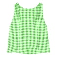thumbnail image 6 of Mifsaly Sleeveless Crop Tops Women Boat Neck Summer Casual Plaid Cropped Tank Top Cotton Linen Going Out Party Reversible Lightweight Outfits XXL, 6 of 9