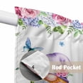 thumbnail image 4 of Spring Gnomes Swag Valances for Windows 2 Pack, Kitchen Window Curtains 36 Inch Length, Botanical Rose Flower Leaves Butterfly Privacy Swag Curtains for Living Room/Bathroom with Rod Pocket 36"x36", 4 of 8