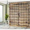 thumbnail image 5 of Ambesonne Rustic Shower Curtain, Abandoned Vintage Farm, 69"Wx70"L, Brown, 5 of 5