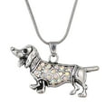 thumbnail image 2 of FAMTKT Mothers Day Gifts, Dachshund Weenie Dog Breed Brown Crystal Charm Chain Necklace Jewelry, Gifts for Him or Her, 2 of 5