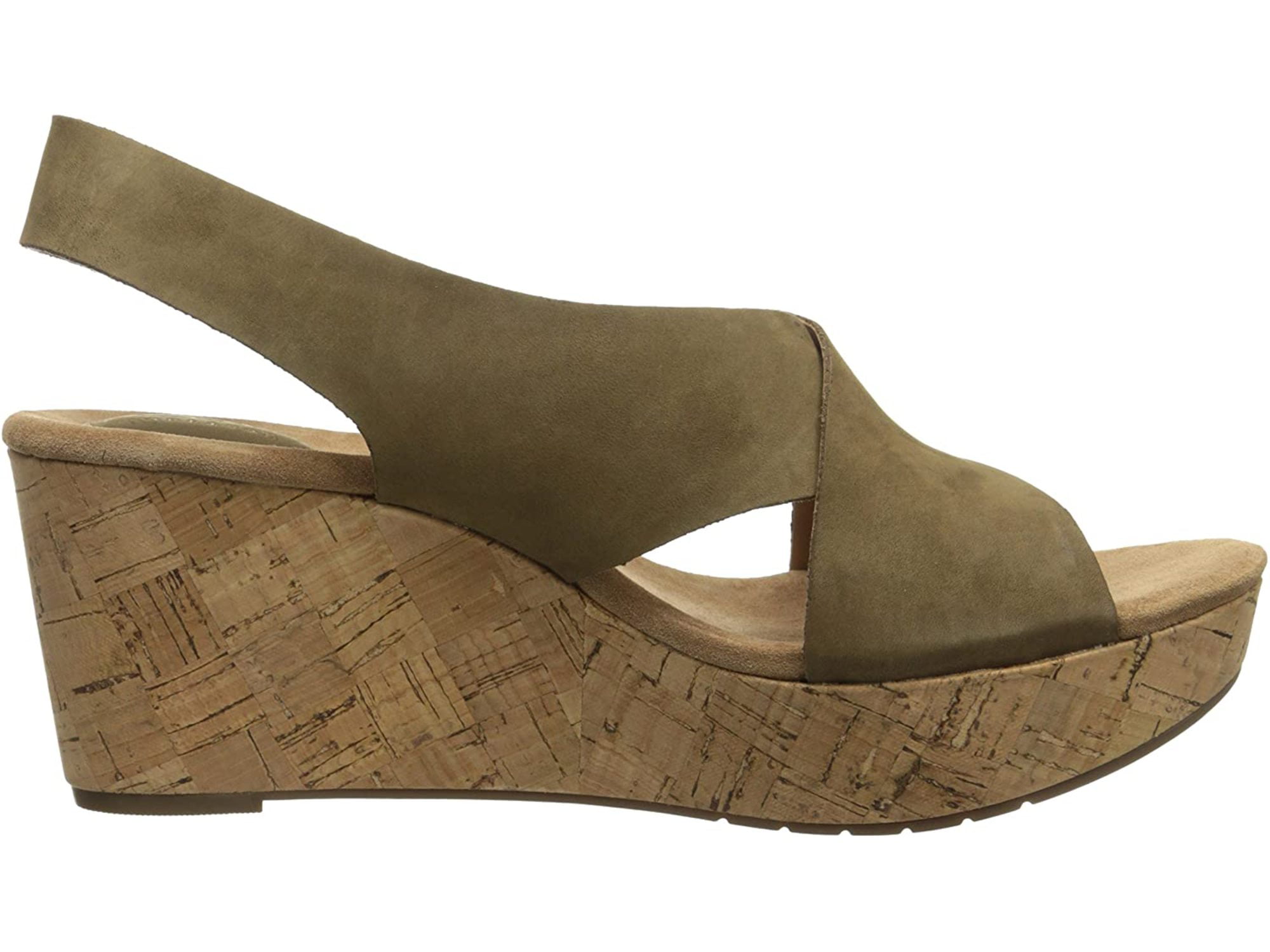 Women's Shoes Clarks MARITSA LARA Leather Platform Sandal Heels 47930 SAGE 