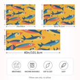 thumbnail image 2 of Yayeee Pillowcase Queen Size Set of 2 Satin Wrinkle Resistant Pillow Case, Yellow Sardines Pattern, 2 of 7