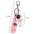 thumbnail image 6 of harmtty Cartoon Astronaut Design Doll Keychain Key Ring Bag Charm Pendant Decor Gift,Pink, 6 of 7