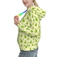 thumbnail image 2 of Lsque Green Pears1 Pattern Casual Women's Hoodie,Hooded Sweatshirt with Kangaroo Pocket,Pullover Hoodie with Eye-catching Drawstrings-X-Large, 2 of 7