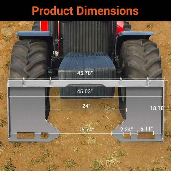 EDTara Skid Steer Mount Plate Universal Quick Attach Plate Skid Steer Attachment Plate Compatible with Kubota,Skid Steers and Tractors