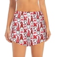 thumbnail image 4 of Lsque Christmas Gnome Printed Women's Running Shorts with Liner Pockets,Elastic Quick Dry Workout Athletic Gym Yoga Shorts,Womens High Waist Shorts-Small, 4 of 9