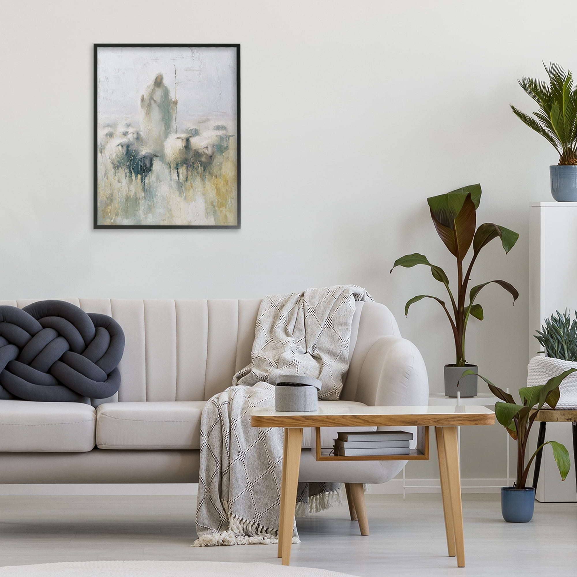 Stupell Industries The Gentle Guide Shepherd Black Framed Giclee Art, design by Svetlana Aleynikova